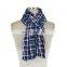Cotton Check Double-Side Crinkle Gingham Check Scarf Neck wear