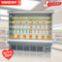 Yakq 3-meter commercial vertical freezer, fruit, vegetable, milk, beverage, air-cooled air curtain display freezer fruit fresh-keeping cabinet