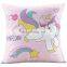 Custom cute unicorn velvet throw pillow case