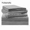 Resistant to Dust Mites 4-Piece Cotton Plain Bed Sheet Set