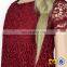 Posh lace burgundy children frock model baby girl frock photo girl wedding dress