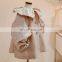 2020 autumn girls windbreaker lotus leaf collar lace puff sleeve coat coat trench coat
