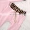 2020 kids babys leopard hoody+pant 2pcs clothing set