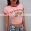 Close Out Summer Printed Women's Crop Top t Shirt