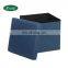 Reatai high quality cube square Linen fabric foldable ottoman storage box for house