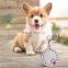 New arrived alloy round diamond footprint pattern diamond pet dog id tag accessories