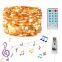 Music Sync Copper Wire Led String Lights 12 Modes Holiday Fairy Lights with Remote for Christmas Wedding Vases