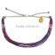 2015 fashion rainbow color wax cord nylon string bracelet for friendship