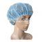 Factory Price Cheap Colorful Strip Nonwoven Headcover Single Double Hairnets Elastic Hat Nurse Disposable Mob Clip Caps for Sale