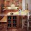 Wood veneer built in small kitchen cabinet unit