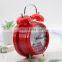 Bedroom Decoration Cartoon Animals Plastic Standing Table Battery Operated Twin Bell Desk Alarm sticker wall clock For Kids