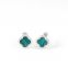 S925 sterling silver four-leaf clover earrings women's agate zircon earrings simple style earrings