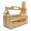 Wooden Bottle Caddy with Opener & Sampler Boards Drink Holder for Beer, Soda, Perfect for Bar, Pub, Restaurant Brew Fest Party