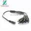 YUXUN Coaxial DC Power Cable 1-4  Plug Male To Male Splitter Cable