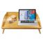 Natural breakfast wooden bamboo bed tray dinner tray kitchen serving bed table tray with foldable legs