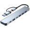 Cheap Price Aluminum 7 in 1 USB Hub USB 3.0*1+USB 2.0*4+USB-C*1+PD*1 USB Hub
