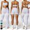 Wholesale High Quality Activewear Bra Leggings Sport Clothing 5 Piece Suit Custom Workout Wear Women Gym Fitness Sets Yoga Set