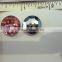 ROSE RED COLOR BUTTONS IN ACRYLIC STONE WITH SILVER PLATED BACKING, 15MM SA-2985