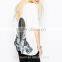 White fashion t-shirt small girl dress design for women sex sport wear
