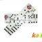 cheap wholesale double 6 white plastic domino pack in wooden box