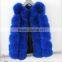 blue fox fur coats /women fashionable blue fox fur vest