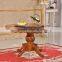 Antique rustic hand carved round wooden malaysia dining table