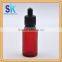 glass transprant red bottle 30ml for essential oil e juice e liquid