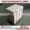 Big capacity 2 handles and padlock cash in transit box