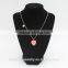 Creative Gold Plated Epoxy Heart Shape Short Chain Pendant Necklace