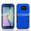 Factory cheap wholesale tuff hybrid silicone phone case for Galaxy S6 edge back rubber cover