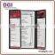 Triple Panel Restaurant Menu Card Holder , New Launched Bar Equipment /corkscrew Opener