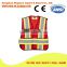 pvc strap reflective safety vest Red 3M Reflective Vest Certified