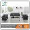 nice genuine leather and stainless steel base modern sofa set for sale S713