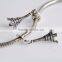 Custom european 925 iron tower sterling silver charm