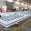 large supermarket open top display freezer for frozen food