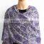 Viscose Wool Silk and Cotton Blended Printed Scarf
