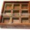 2016 wholesale FSC Custom Logo Antique Wooden Spice Box Compartment Boxes