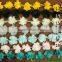 2015 new design 6petals chiffon flying flower trims ribbon