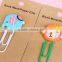 Korean custom made cheap 3D cartoon shape wholesale metal bookmark for children