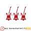 Promotional Felt Christmas tree hanging ornament with red beads
