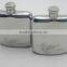 excellent quality quadrate staniless steel hip flask with mirror surface and logo