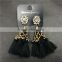 Vintage Woolen Tassel Stud Earrings 2015 Fashion Party Jewelry