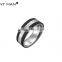 Best selling 8mm Men rings black plating high Polish Wedding Rings Band carbon fiber titanium band ring