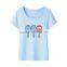 manufacturer china custom women's clothing cotton loose bluk t- shirt printer for sale