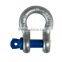 M4 electric galvanized carbon steel bow shackle