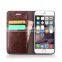 High quality leather mobile phone case with card slots customized logo and material