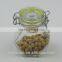 Glass Material Hermetic Jar With Glass Lid & Metal Clip & Silicon Ring