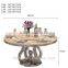 High Quality Dubai Fancy Round Rotating Marble Wedding Dining Table