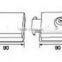 GL-02ED Gate sliding glass door clamp lock, frameless glass door stainless steel center lock clamp