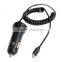 HUNDA Retrable Fireproof Smart IC 5V 4.8 Amp Dual USB Car Charger with Cable for Iphone and Android Devices